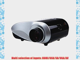 Flylinktech? RD-802 RD802 Mini HD Multimedia LED Projector HDMI/SD/USB/VGA/AV/TV for DVD PC