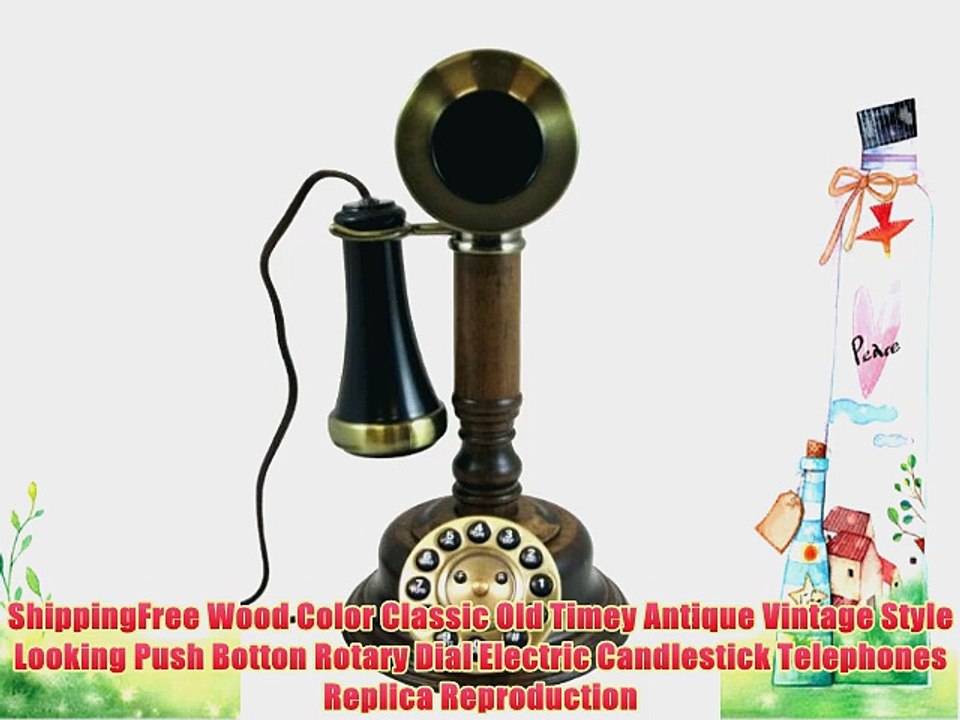 ShippingFree Wood Color Classic Old Timey Antique Vintage Style Looking Push Botton Rotary