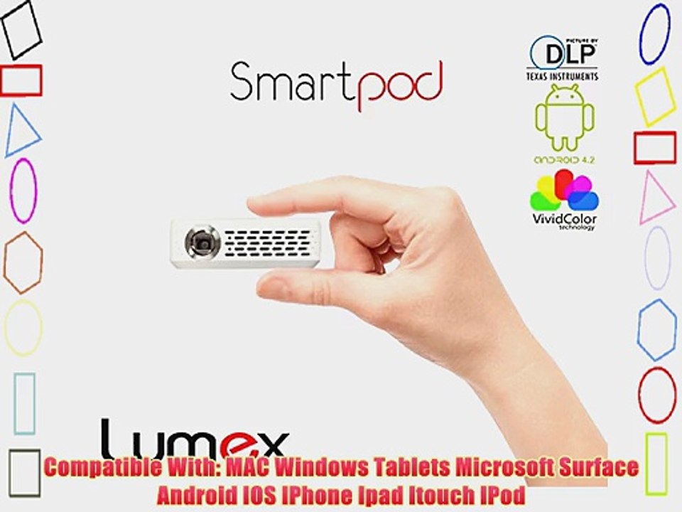 Lumex Picomax Smartpod wifi blutooth Projector with Android Operating System mx 100 DLP Multimedia