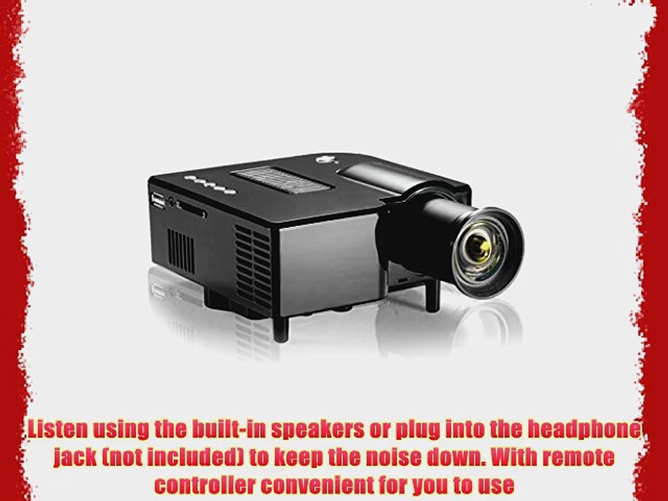 Easyjoy Mini LED Projector Home Cinema Theater 100 lumens support 1080P HD PC Laptop HDMI VGA