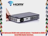 Coolux@ X3S-JY WIFI HDMI LED Pico Mini DLP 3D Projector Beamer Portable HD for Home Cinema