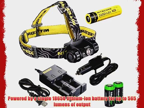 Nitecore HC50 565 Lumens CREE XM-L2 LED headlamp with Genuine Nitecore NL186 18650 2600mAh