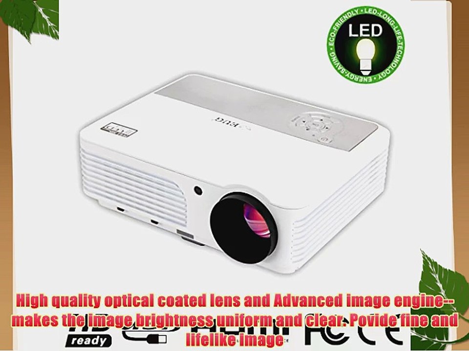 EUG X660S  Full HD Home Office LCD LED Projector 1080p 3D Multimedia Image Video System 2800