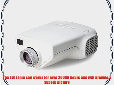 Easyjoy Mini Portable LED Projector Home Cinema Theater PC Laptop VGA Input USB HDMI (White)