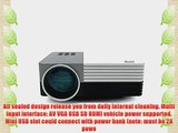 Aketek Latest Multimedia USB/SD/VGA/HDMI/AV/Micro USB Home Cinema Theater Movie Projector LED