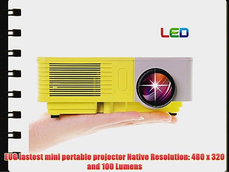 EUG 500D  Mini Portable LCD LED Home Cinema Theater Projector HD Support 1080p With USB SD