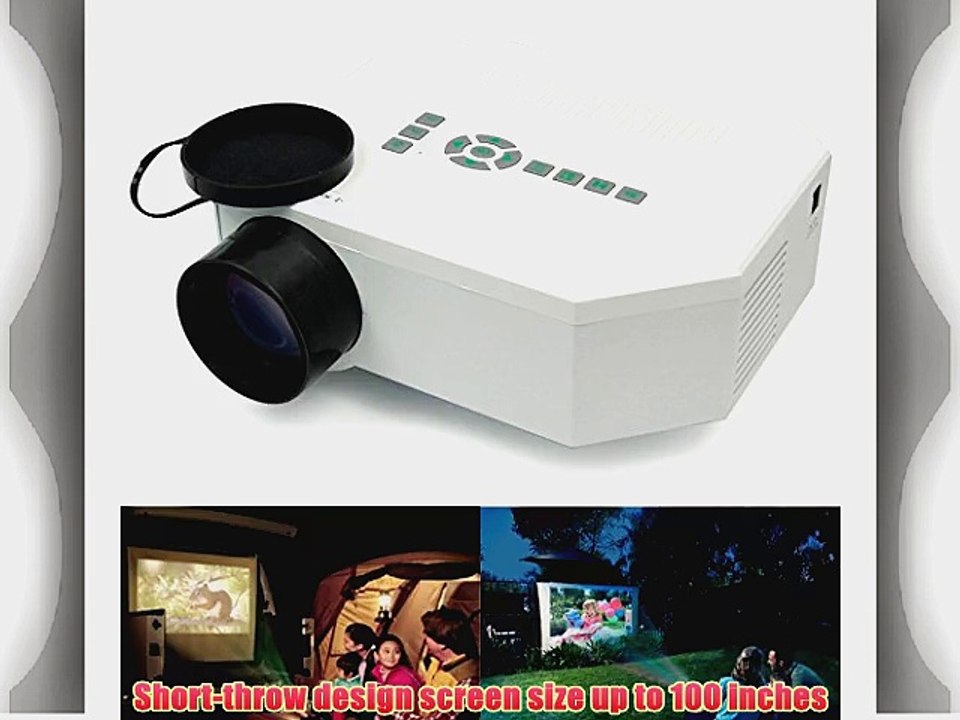 Anpower New 100 HD 1080P Portable Mini LED Projector Home Cinema Theater AV VGA USB SD Miscro