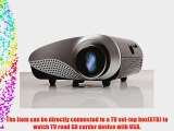 Aketek Support 1080P LED Mini Projector Fashionable Home Theater for Video Games TV Movie TXT