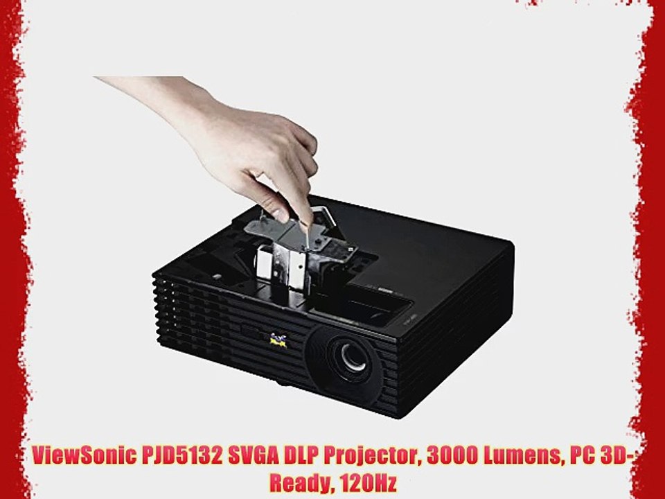 ViewSonic PJD5132 SVGA DLP Projector 3000 Lumens PC 3D-Ready 120Hz