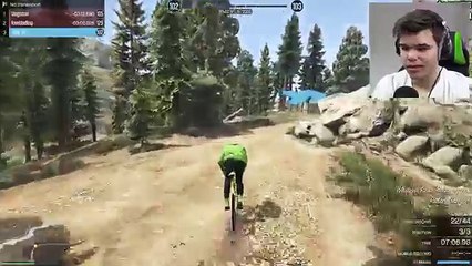 Jelly - HUGE MOUNTAIN CYCLE JUMP!GTA 5 Funny Moments