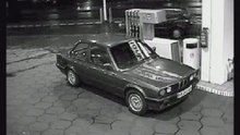 Woman at petrol station