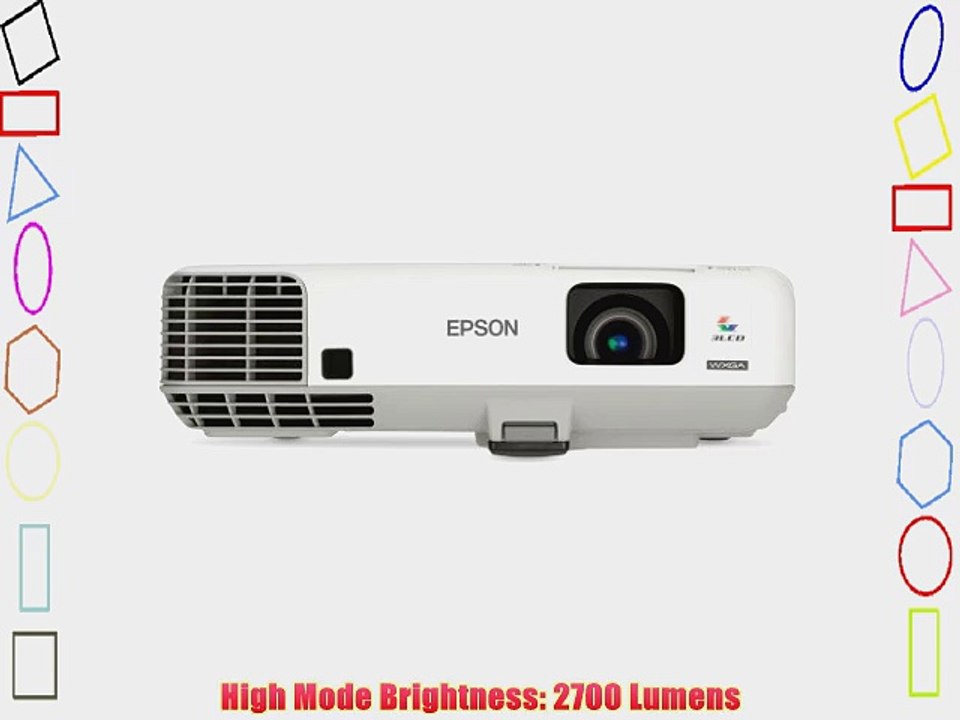 Epson PowerLite 96W WXGA 3LCD Projector 2700 Lumens (V11H384020)