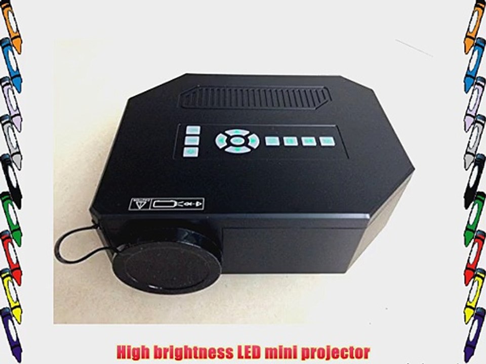 Aketek? Mini Led Projector HDMI Home Theater LED Projector Support HDMI VGA AV USB HDMI Portable