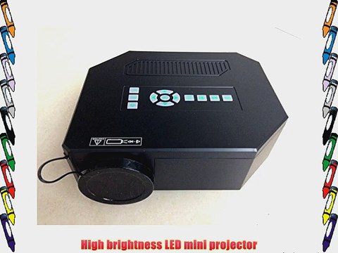 Aketek Mini Led Projector HDMI Home Theater LED Projector Support HDMI VGA AV USB HDMI Portable