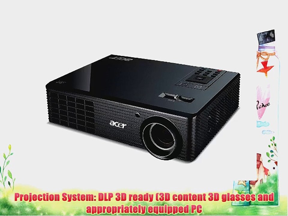 X1161-3D DLP Proj SVGA 4000:1 2500 Lumens Rgb RS232 4.9LBS