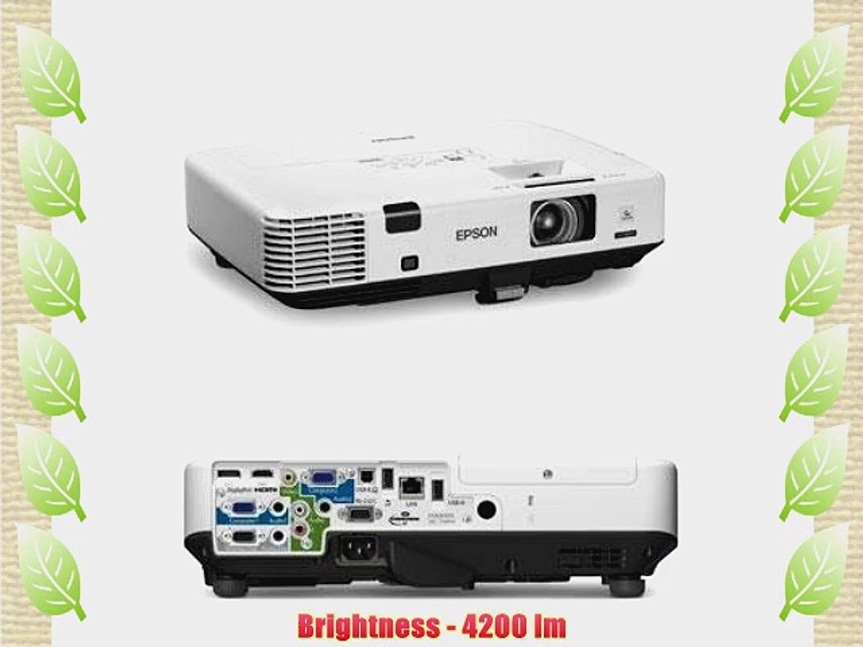 Epson PowerLite 1945W Multimedia Projector with Wireless LAN (WLAN) 4200 Lumens WXGA Native