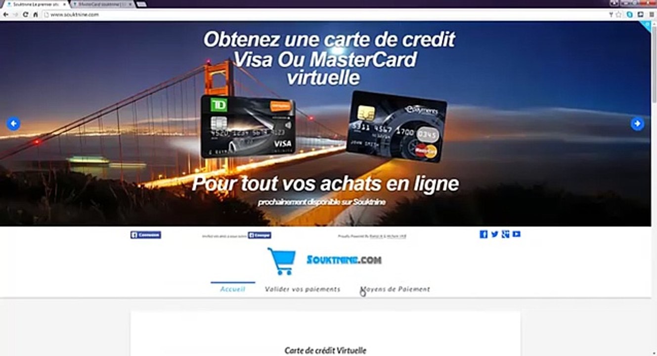 avoir une carte de credit visa/mastercard en Algérie Test garanti 100%-- souktnine.com --