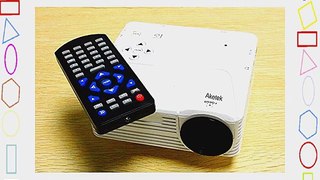 Aketek? LED Protable Projector HD PC AV VGA USB HDMI(White)