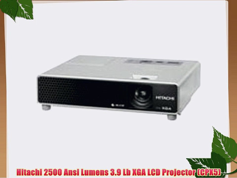 Hitachi 2500 Ansi Lumens 3.9 Lb XGA LCD Projector (CPX5)