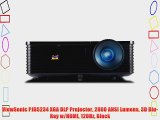 ViewSonic PJD5234 XGA DLP Projector 2800 ANSI Lumens 3D Blu-Ray w/HDMI 120Hz Black
