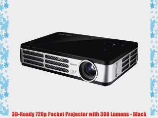 3D-Ready 720p Pocket Projector with 300 Lumens - Black