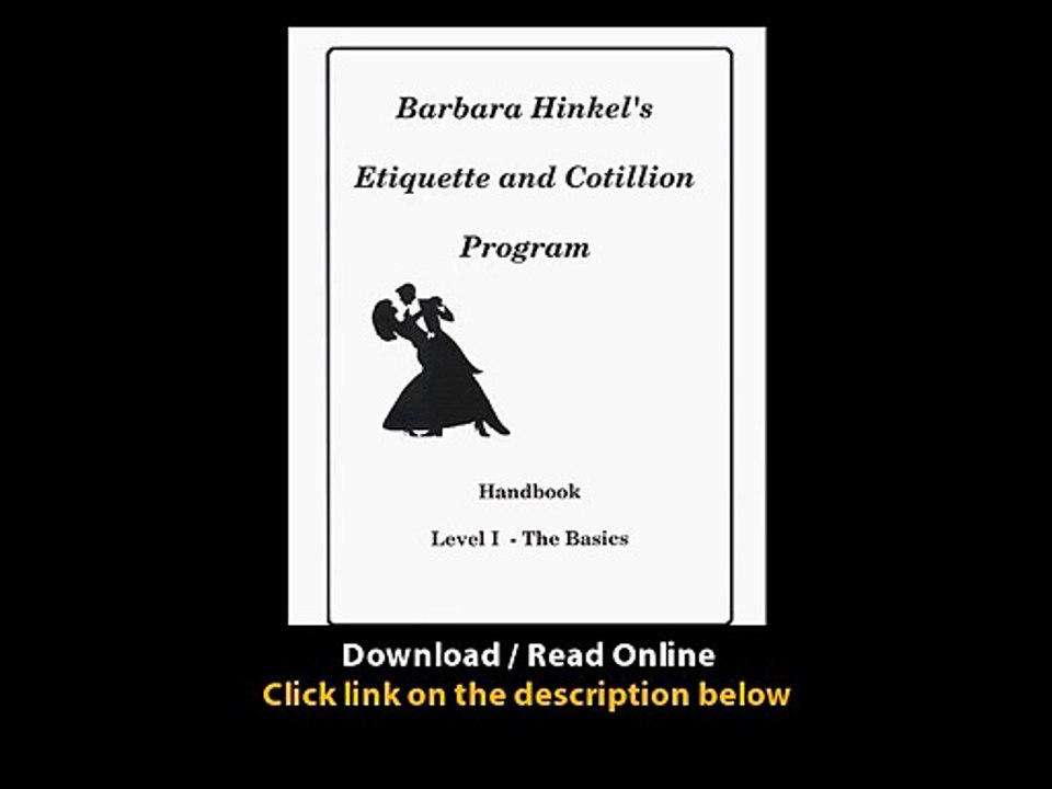 Download Etiquette and Basic Ballroom Dance for PreTeens and Young Adults By Ba