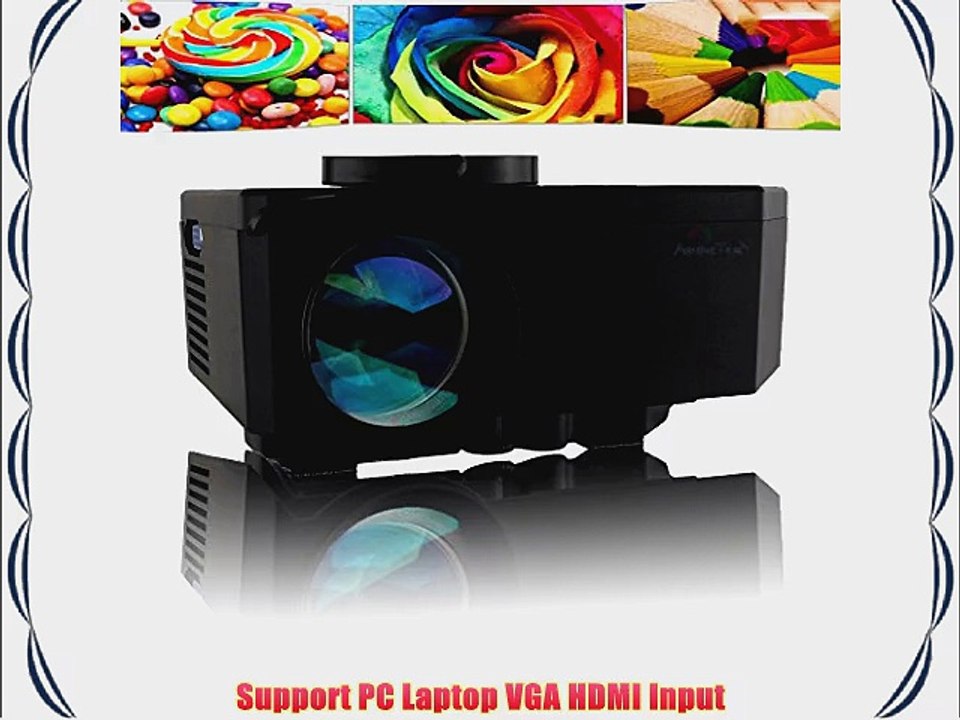 AomeTech New 100 HD 150 lumens Hdmi Portable Mini LED Projector Home Cinema Theater HDMI Av