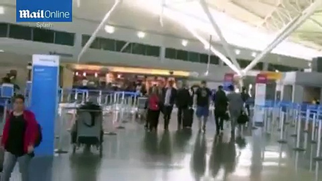 Robert Pattinson and FKA Twigs arrive at JFK airport in NYC 03.05.2015