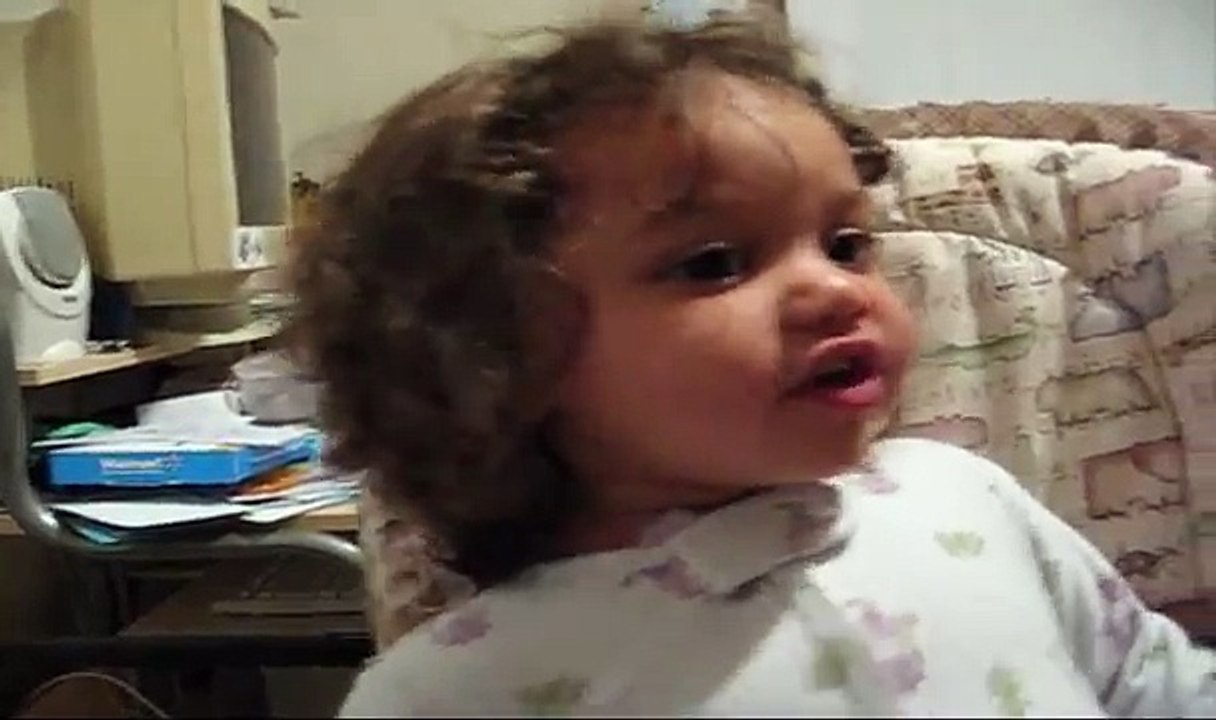 Baby saying bye bye Dammit!