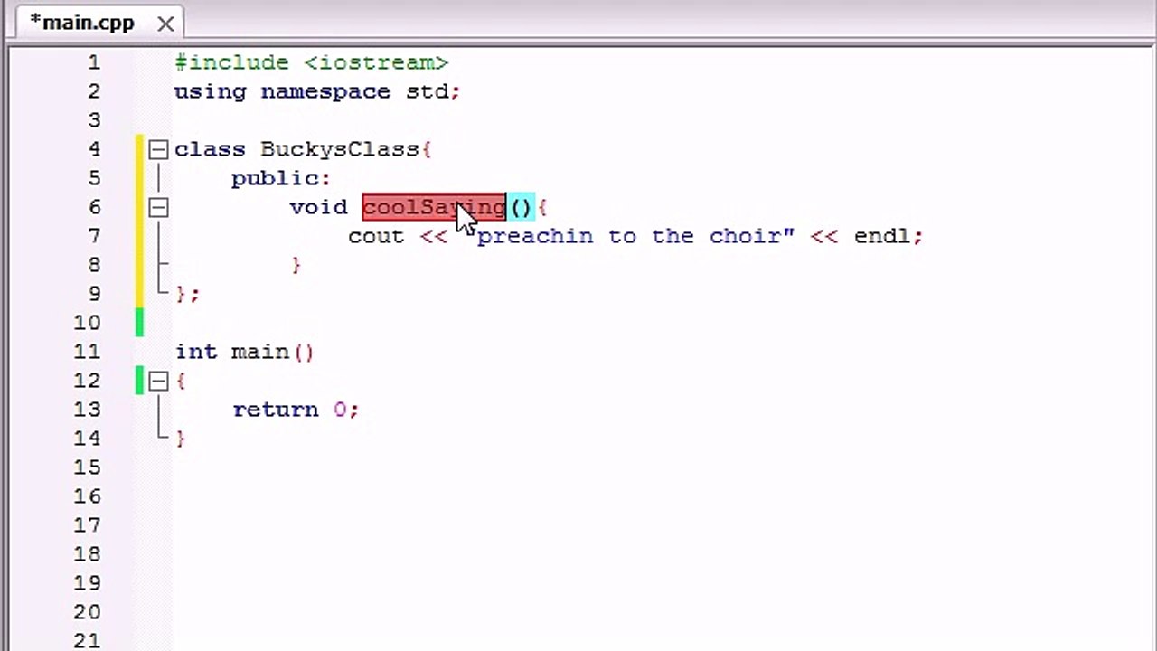 Buckys C++ Programming Tutorials - 12 - Introduction to Classes and Objects