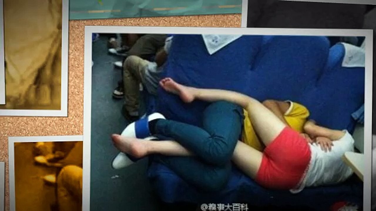 This is how people in China take a POWER NAP on their way to work!