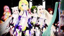 [MMD] IA.Meiko.Haku.Miku.Rin.Sukone Tei.Gumi.Neru.Teto.Luka * One Two Three * [FullHD 60FPS]