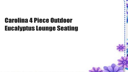 Carolina 4 Piece Outdoor Eucalyptus Lounge Seating