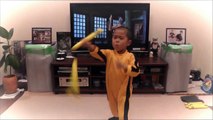 Dunya News - 5-year-old boy performs Bruce Lee nunchaku routine