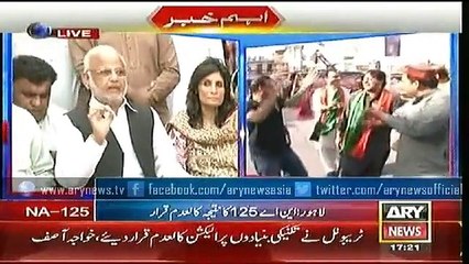 President of PTI Punjab Aijaz Chaudhry addresses a press conference