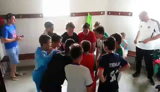 La joie des U13 E1 après leur victoire 4 à 2 contre l'US Minervois