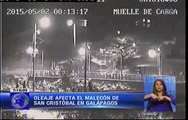 Oleaje afectó el malecón de San Cristobal en Galápagos