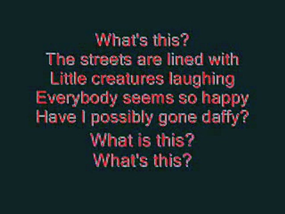 The Nightmare Before Christmas- What's This (Lyrics)