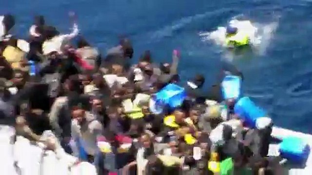 Dozens of migrant children feared dead after rubber boat deflates in Mediterranean Sea