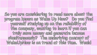 Get Your Spending Habits In Order With Wake Up Now