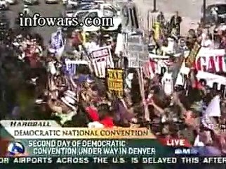 Alex Jones 9/11 Truth on MSNBC Hardball @ Denver DNC