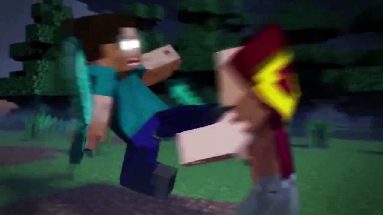 Notch vs Herobrine   Minecraft Fight Animation  1