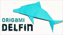 Como hacer un Delfin de papel - ANIMALES DE PAPEL - origami Delfin