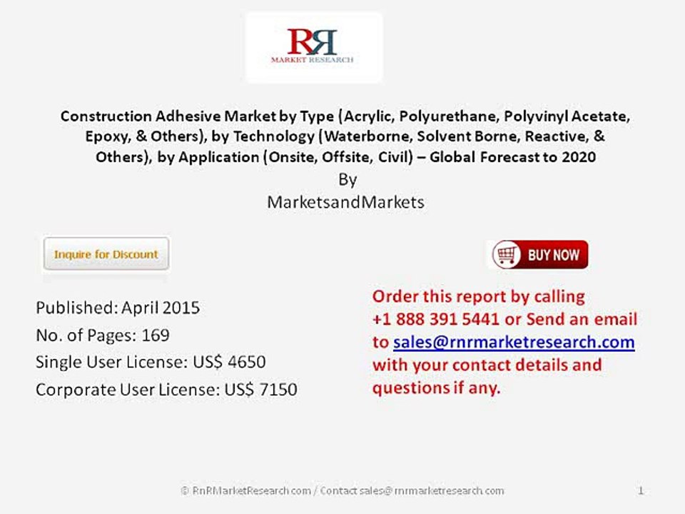Global Construction Adhesive Market 2020 by market Share and Key Players