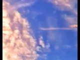 Plane Makes a Rainbow Cloud (Low-Altitude Aerial SPRAYING)