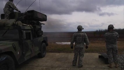 TWQ-1 Avenger Anti Aircraft Gun Training with Live Ammuniton