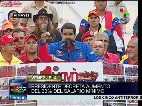 Venezuela: decreta Nicolás Maduro aumento del 30% en el salario mínimo