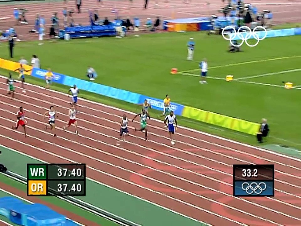 Team GB Win 4x100m Men's Relay Gold - Athens 2004 Olympics