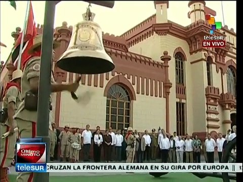 Presencian los 5 Héroes de Cuba cañonazos en honor a Hugo Chávez