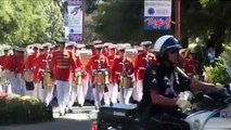 USMC Drum & Bugle Corps (Marching to Marine Corps Square)